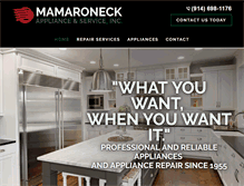 Tablet Screenshot of mamaroneckappliance.com
